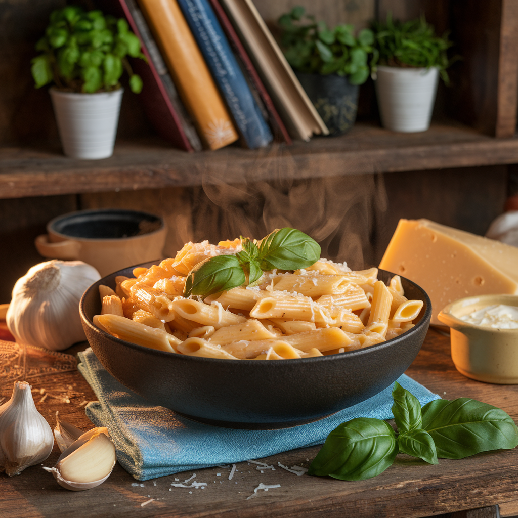 Fiz esse macarrão cremoso e minha família me chamou de mestre da cozinha!